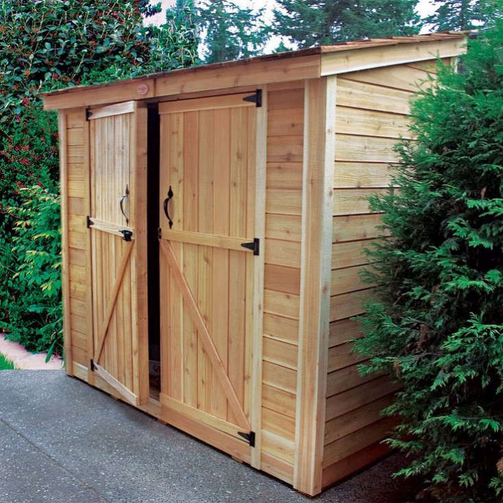 5 Favorites Wooden Garden Sheds The Organized Home Double Door Lean To Garden Shed Gardenista 733x733