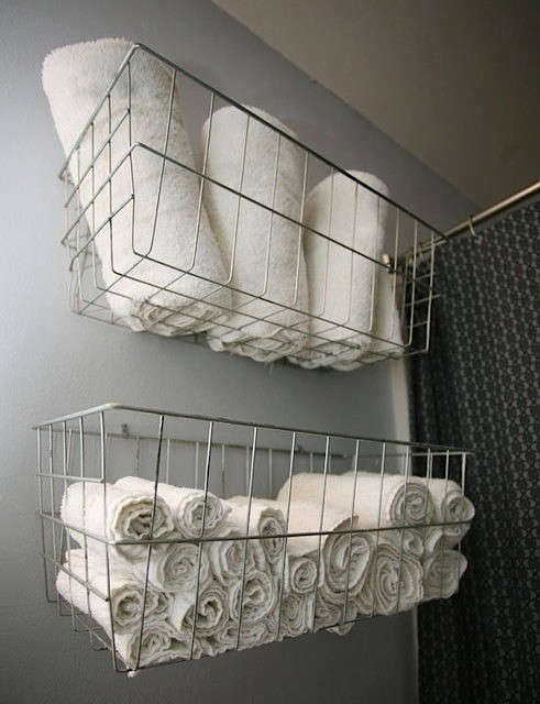 10 Wall Mounted Wire Baskets As Storage The Organized Home