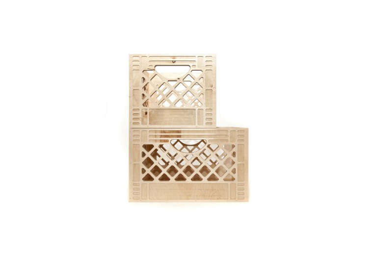 We Are Always Moving’s birch plywood Milk Crates are an improvement on plastic, and can be “flipped, stacked, carried, or wall-mounted.” Available in four sizes; from $45.