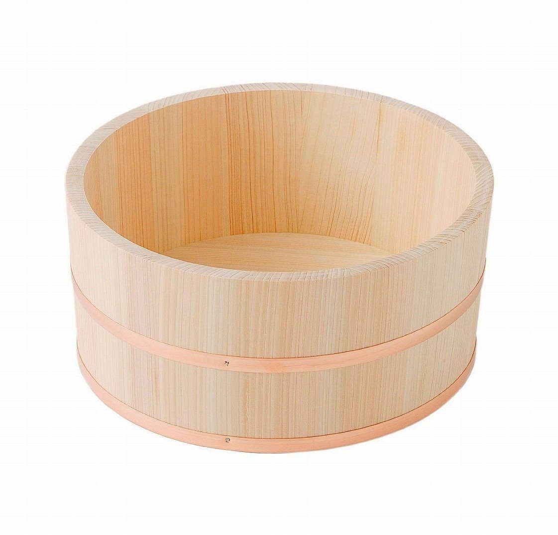 Japanese hinoki wood bath buckets high and low