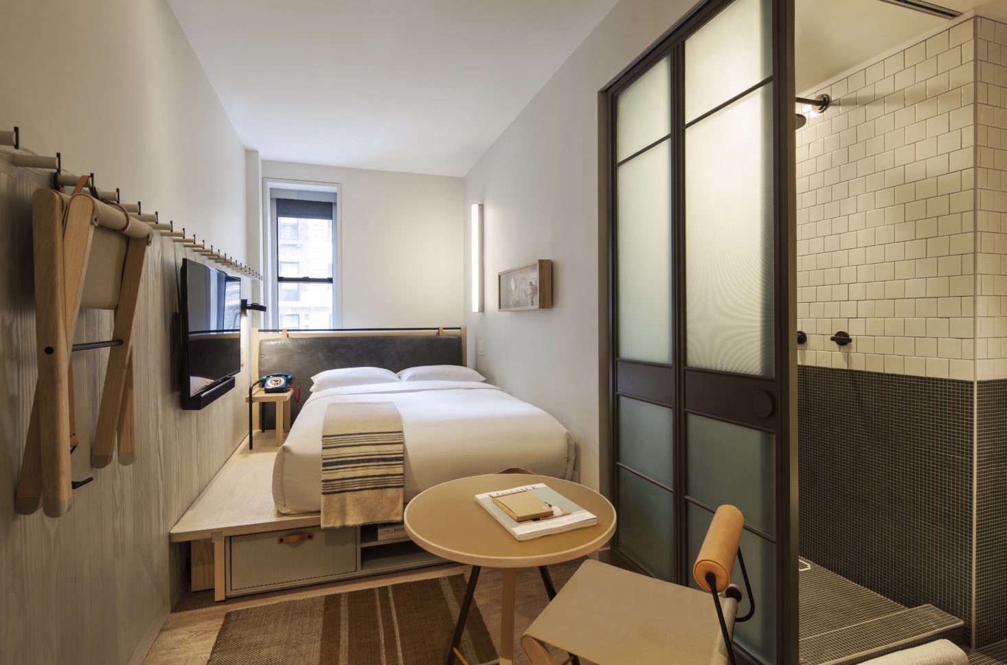 Peg Rail, Pegboard, and other Open Storage Ideas to Steal from Hotels