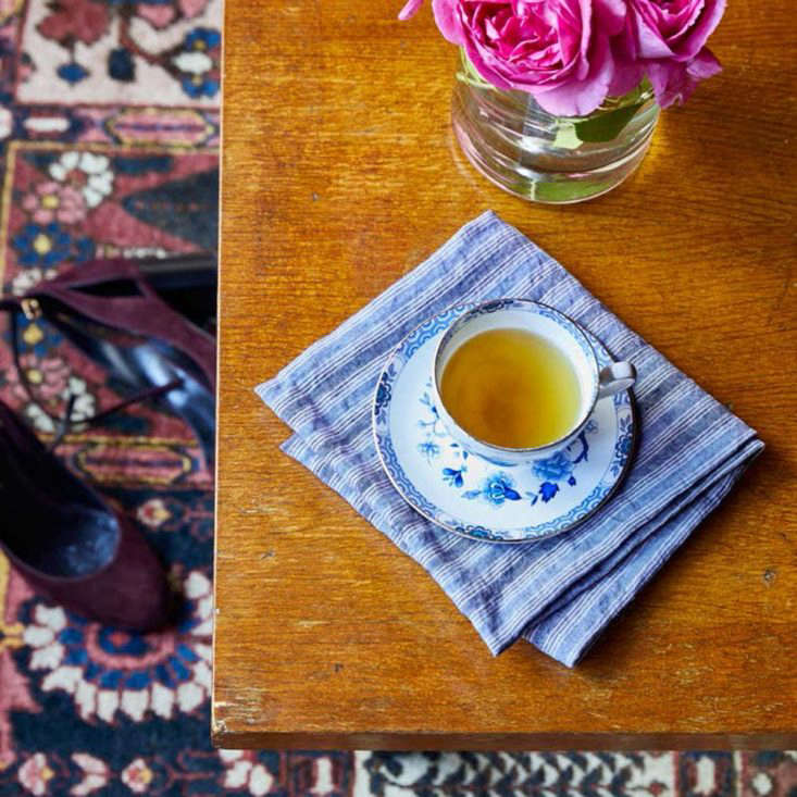 Neatly folded into a compact square, the Linge Particulier Dish Towel belies its apron roots.